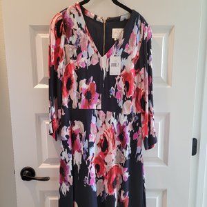 Kate Spade hazy floral v-neck dress